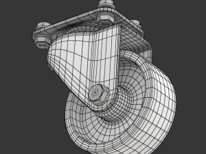 Set of Caster Wheels 3D Model