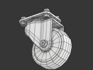 Set of Caster Wheels 3D Model