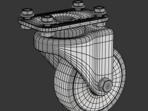 Set of Caster Wheels 3D मॉडल