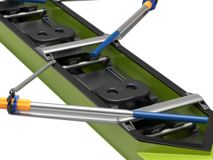 Eight Men Rowing Boat Model 3D