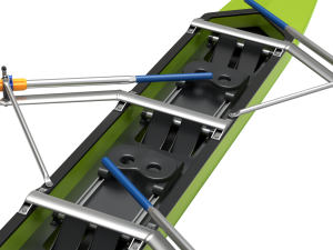 Eight Men Rowing Boat Model 3D