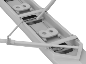 Eight Men Rowing Boat Model 3D