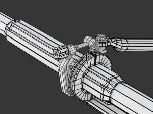 Eight Men Rowing Boat 3D Model