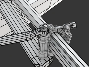 Eight Men Rowing Boat 3D Model