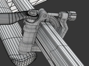 Eight Men Rowing Boat 3D Model