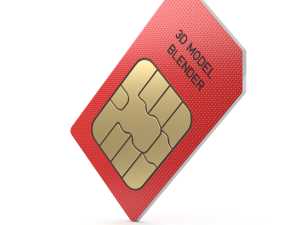 Standard Micro and Nano SIM Cards 3D Модель