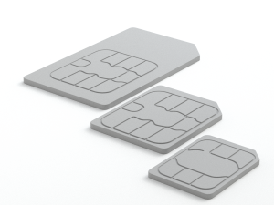 Standard Micro and Nano SIM Cards 3D Модель