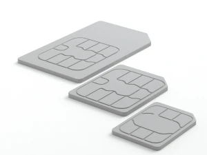Standard Micro and Nano SIM Cards 3D Model
