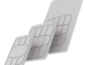 Standard Micro and Nano SIM Cards 3D Модель