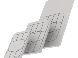 Standard Micro and Nano SIM Cards 3D Model