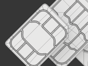 Standard Micro and Nano SIM Cards 3D Модель