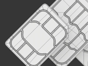 Standard Micro and Nano SIM Cards 3D Model