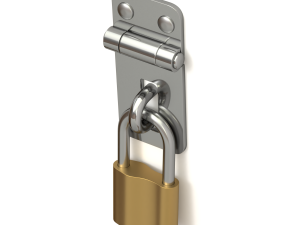 Latch with Padlock Modello 3D