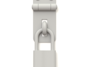 Latch with Padlock Modello 3D