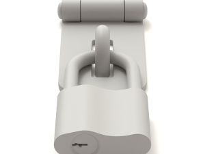 Latch with Padlock Modello 3D