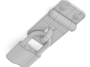 Latch with Padlock Modello 3D