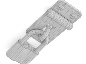 Latch with Padlock 3D Model
