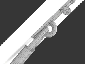 Latch with Padlock 3D Model