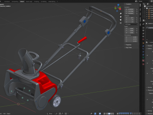 Electric Snow Blower Modèle 3D
