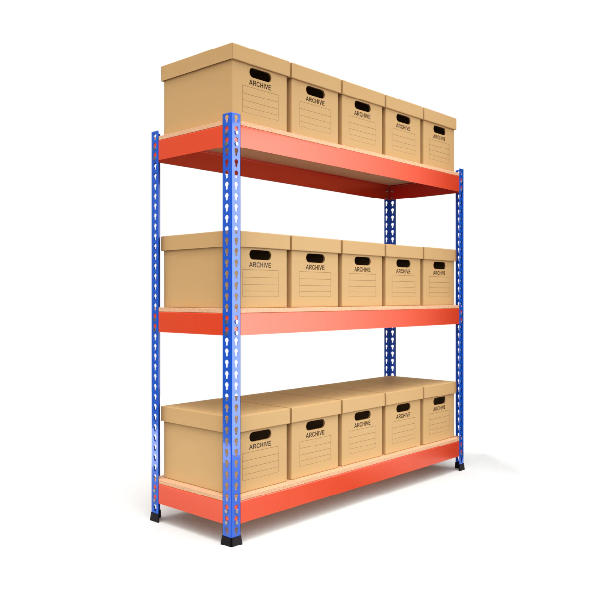 Storage Boxes with Metal Rack 3D Model .c4d .max .obj .3ds .fbx .stl .blend 