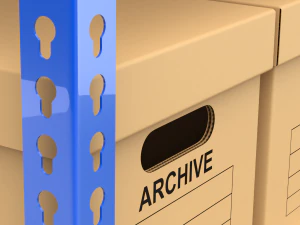 Storage Boxes with Metal Rack 3D Model