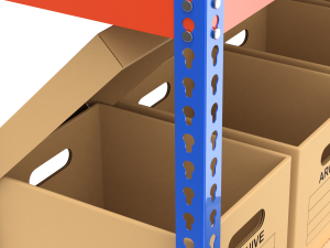 Storage Boxes with Metal Rack Modelo 3D