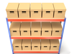 Storage Boxes with Metal Rack Modelo 3D