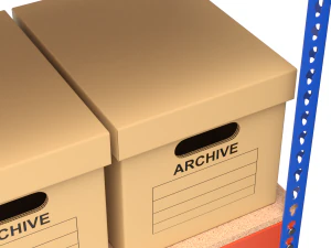 Storage Boxes with Metal Rack 3D Model