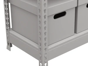 Storage Boxes with Metal Rack 3D Model