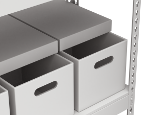 Storage Boxes with Metal Rack Modelo 3D