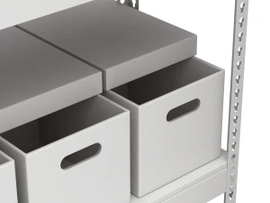 Storage Boxes with Metal Rack 3D Model