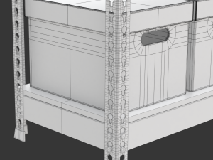 Storage Boxes with Metal Rack Modelo 3D