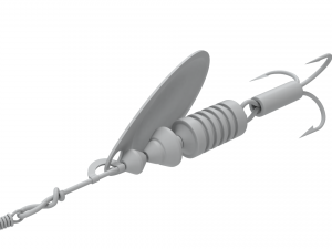 Animated Fishing Spinner Modello 3D