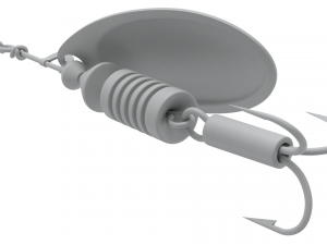 Animated Fishing Spinner Modello 3D