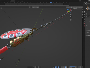 Animated Fishing Spinner Modello 3D