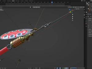 Animated Fishing Spinner 3D Model
