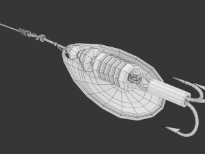 Animated Fishing Spinner Modello 3D