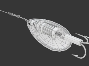 Animated Fishing Spinner 3D Model