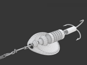 Animated Fishing Spinner Modello 3D