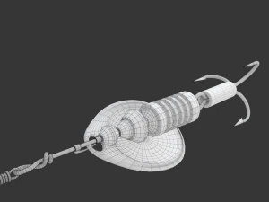 Animated Fishing Spinner 3D Model