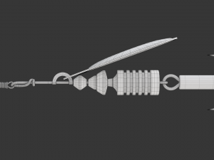 Animated Fishing Spinner Modello 3D