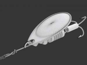 Animated Fishing Spinner Modello 3D