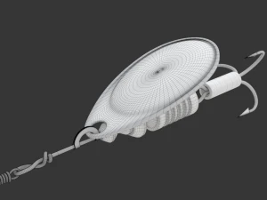 Animated Fishing Spinner 3D Model