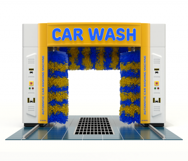Automatic Car Washing Machine 3D-Modell .c4d .max .obj .3ds .fbx .stl .blend 