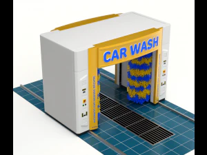 स्वचालित कार वॉशिंग मशीन 3D मॉडल