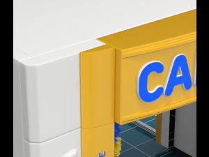 स्वचालित कार वॉशिंग मशीन 3D मॉडल