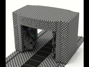 स्वचालित कार वॉशिंग मशीन 3D मॉडल