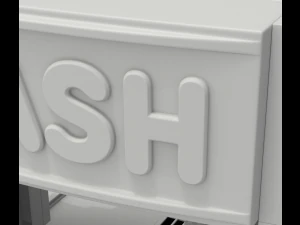 स्वचालित कार वॉशिंग मशीन 3D मॉडल