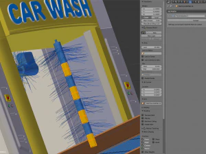 स्वचालित कार वॉशिंग मशीन 3D मॉडल