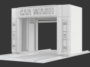 स्वचालित कार वॉशिंग मशीन 3D मॉडल